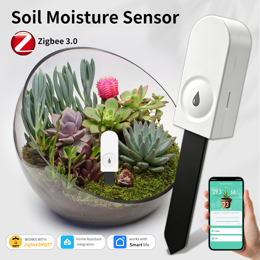 Smart Garden Moisture Sensor - Intelligenter ZigBee Bodenfeuchtesensor Temperatur-Feuchtigkeitsmesser Detektor Thermo-Hygrometer