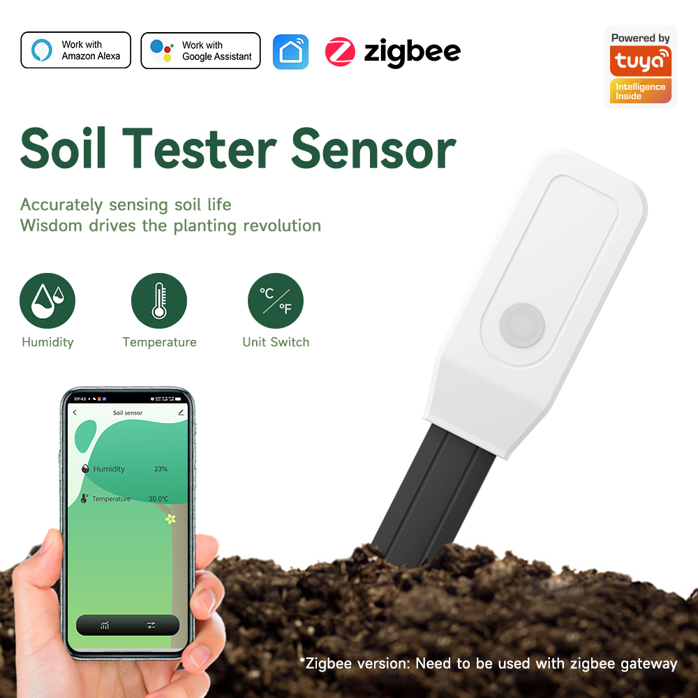 Smart Garden Moisture Sensor - Intelligenter Bodentester-Sensor, Zigbee 3.0 Bodenfeuchtigkeits- und
