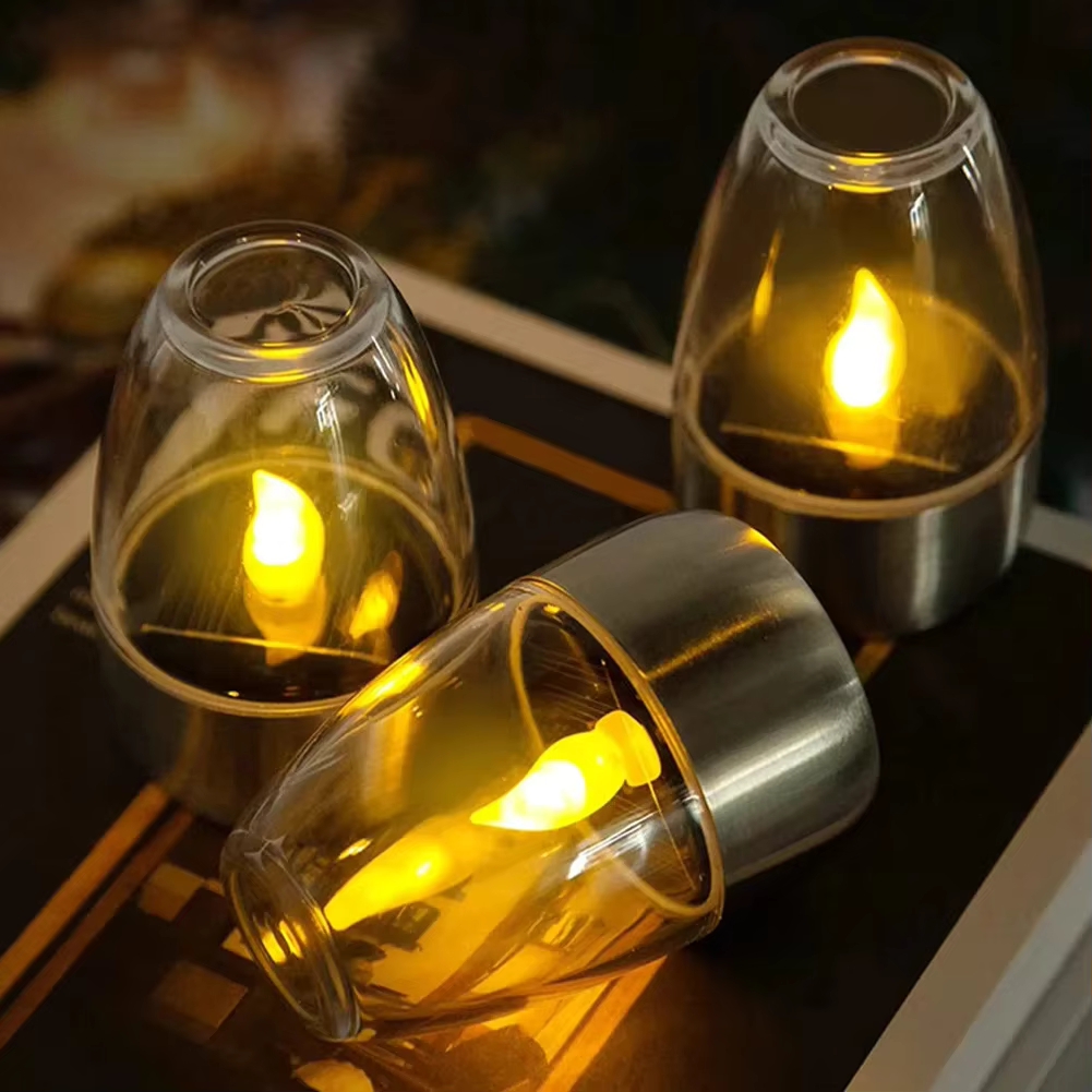 Smart Zen Garden - LED Edelstahl Solar Kerze Lichter Außenterrasse