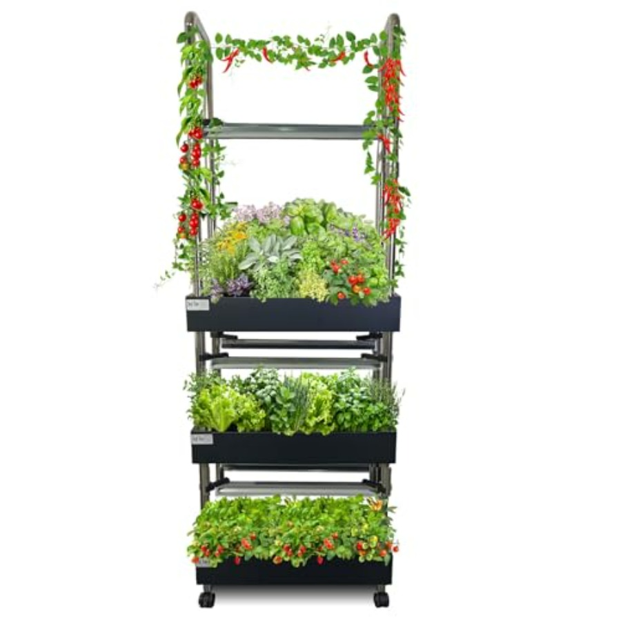 Smart Garden Indoor - Indoor-Hydrokultur-Anbausystem: Vertikaler Garten mit intelligenten Vollspektrum-Lichtern,