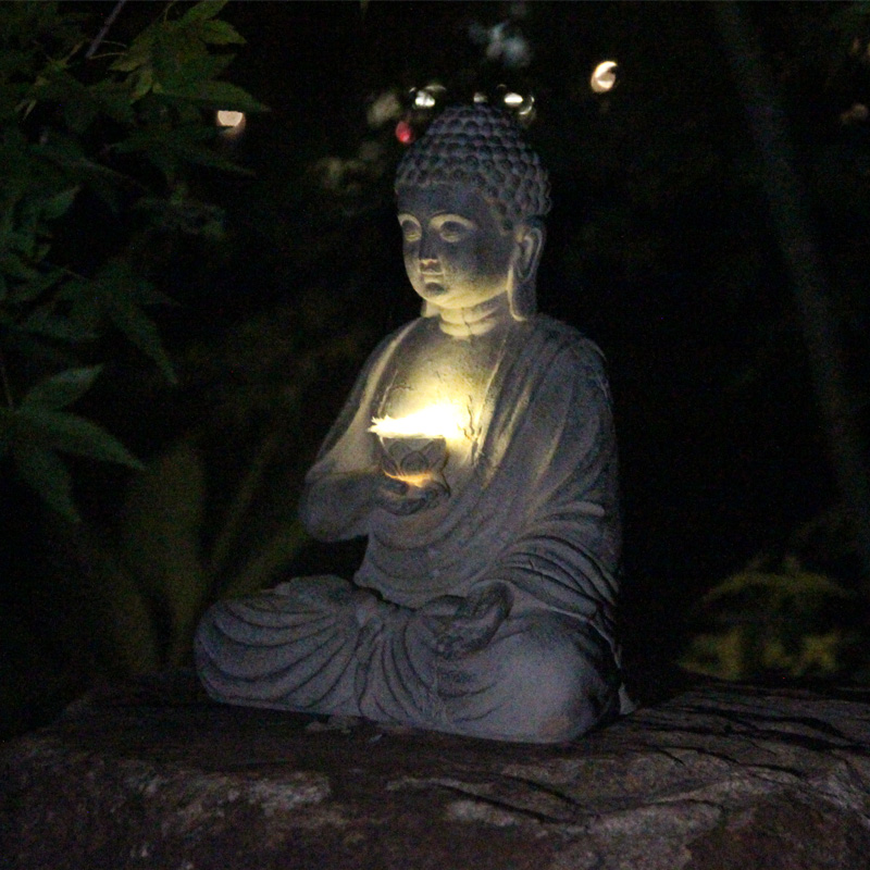 Harz Solar Buddha Statue Skulp – Smart Zen Garden Bewertung und Preis